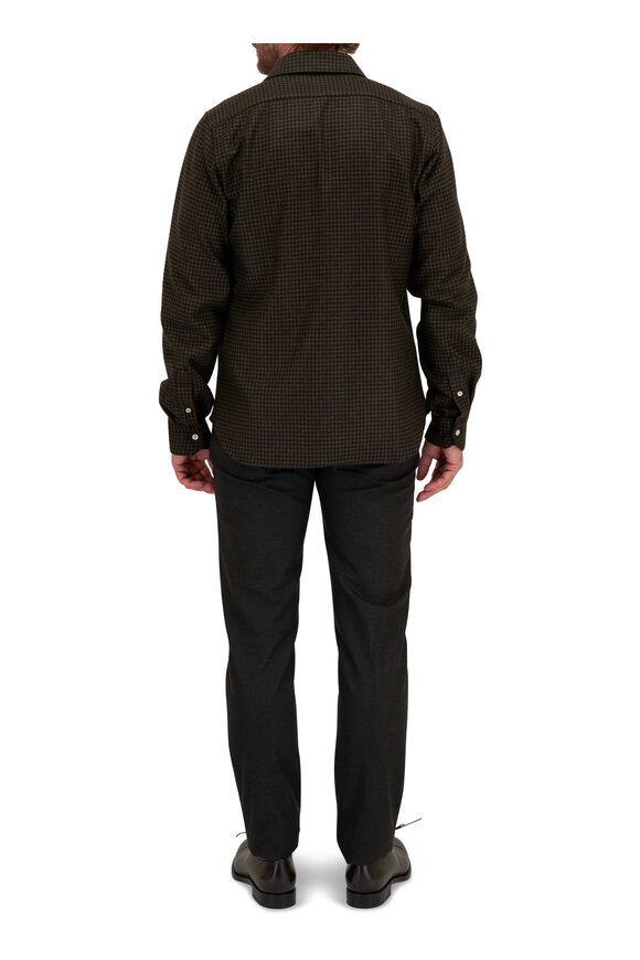 Fedeli - Olive Super 140's Wool Crewneck Pullover