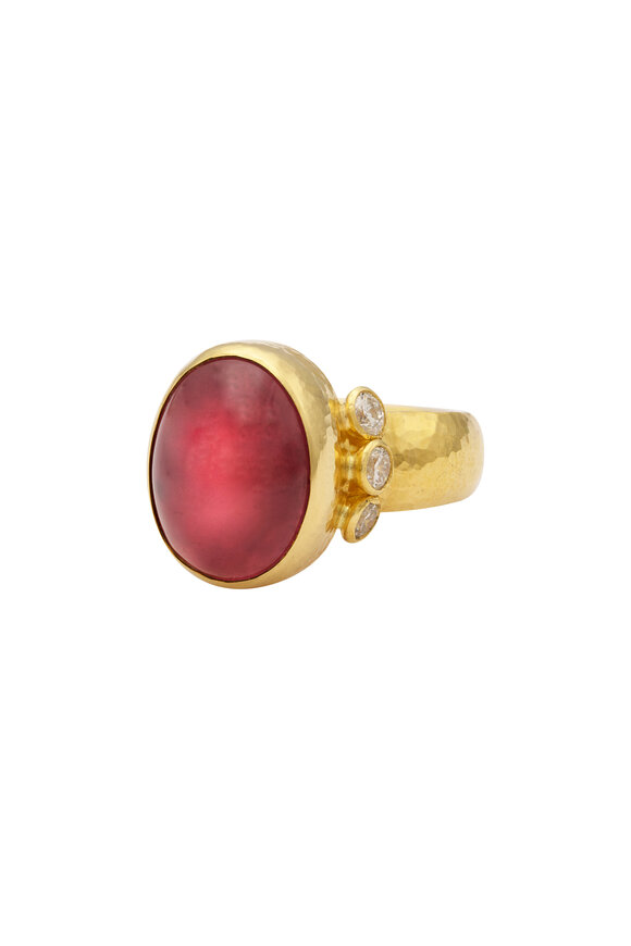 Gurhan 24k Gold Tourmaline Cocktail Ring - view 2
