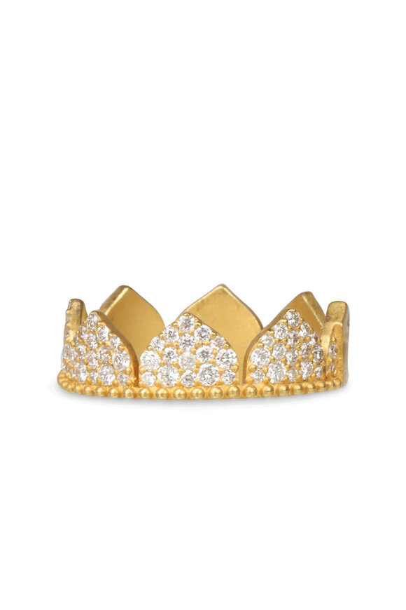 Coomi Stackable Diamond Crown Ring