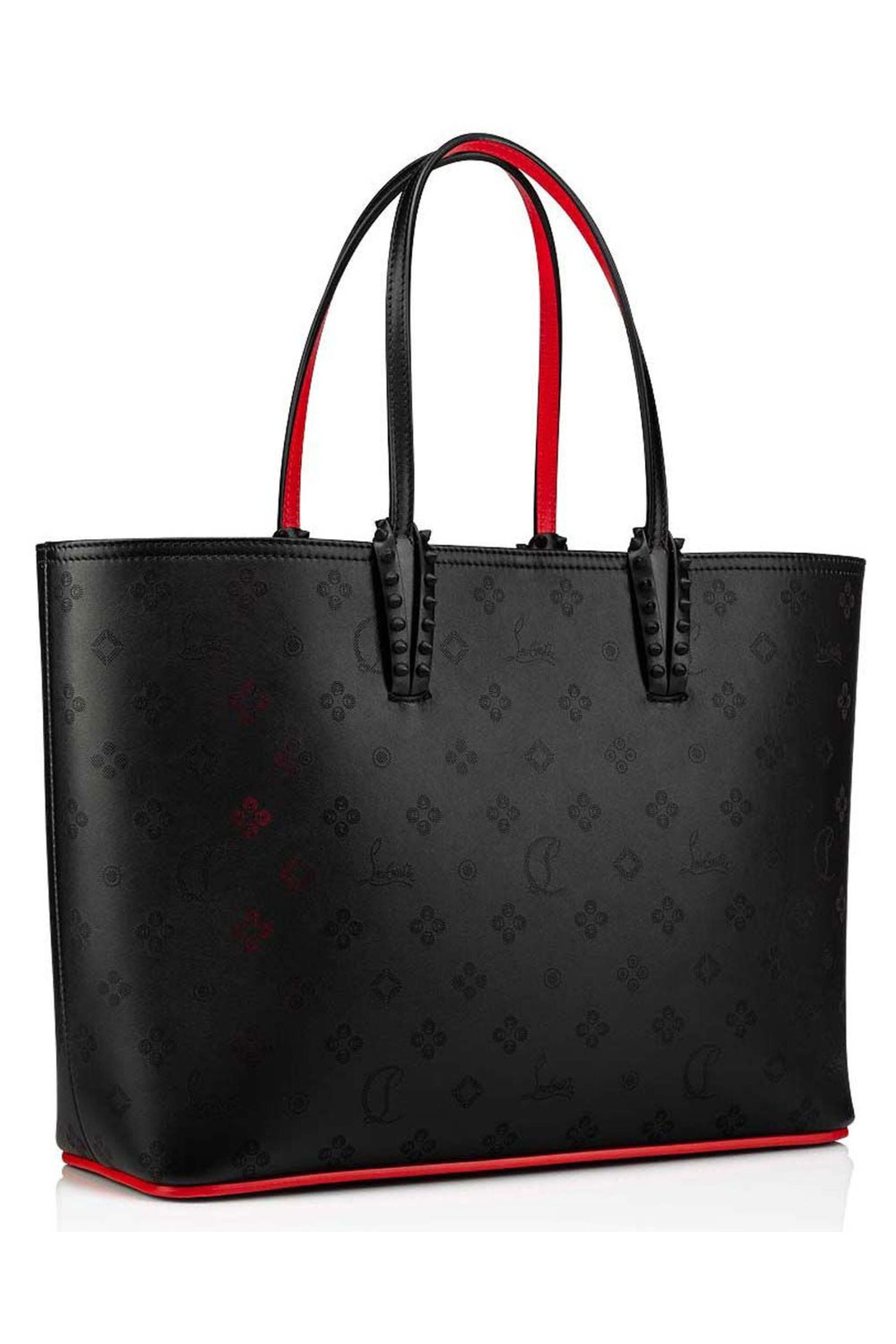 【送料&関税込】Christian Louboutin Cabata Large Tote Bag Cabata large - Tote bag - Calf leather and spikes - Black
