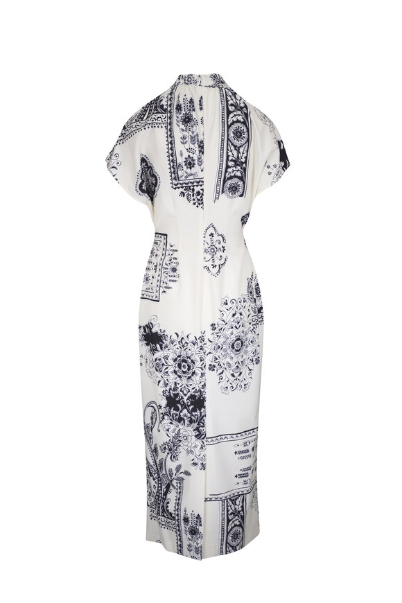 Lela Rose - Stella Ivory Print Midi Dress