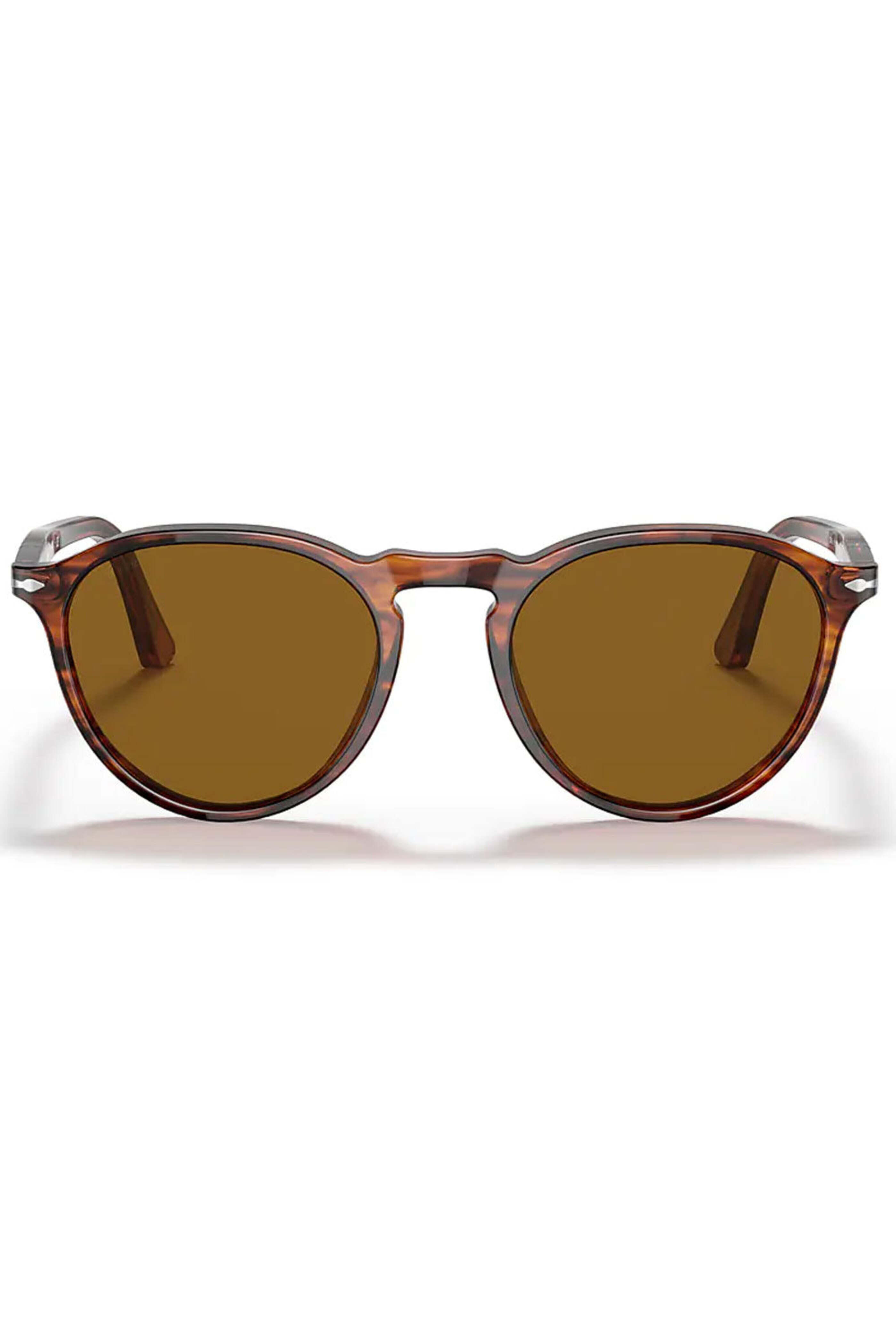 Persol - Striped Red & Brown Lens Sunglasses