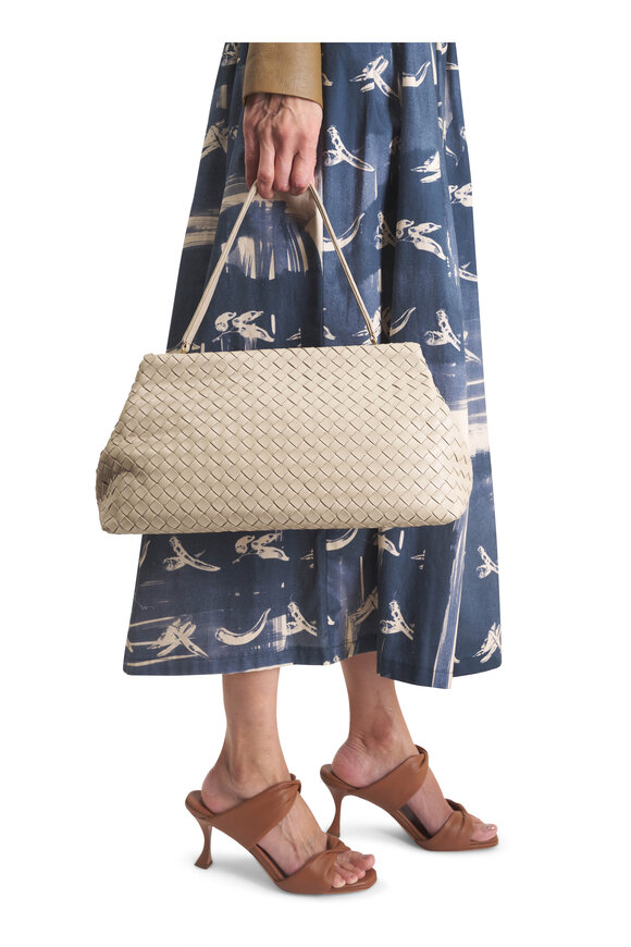 Bottega Veneta - The 1998 Ecru Intrecciato Leather Top Handle Bag