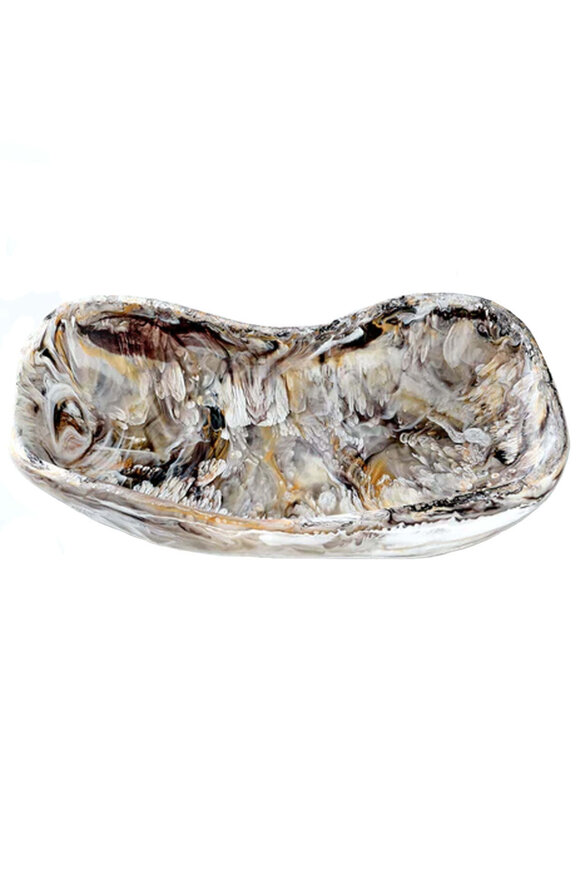 Nashi Home Mocha Rectangle Scallop Bowl