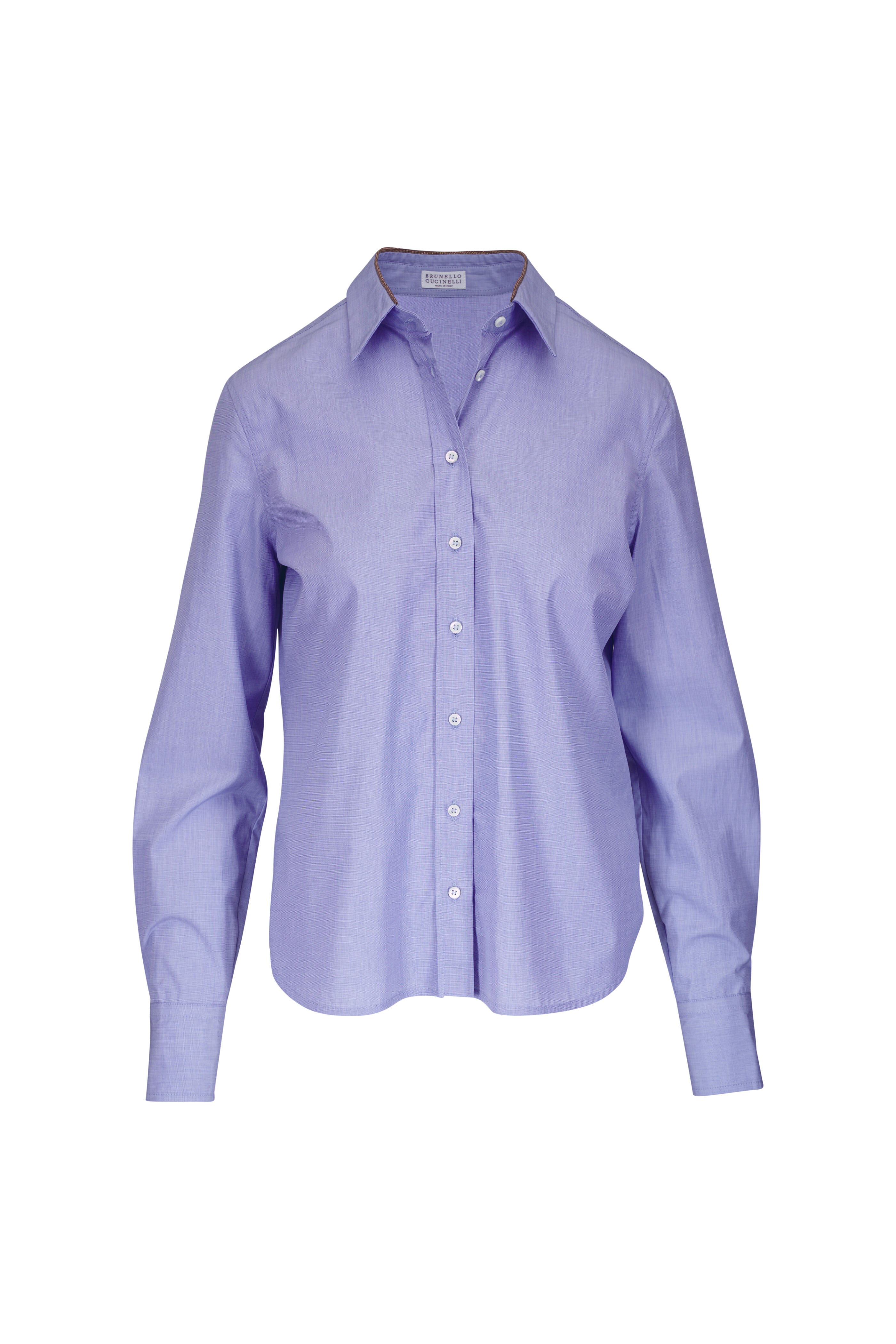 Brunello Cucinelli - Light Blue Cotton Button Up Shirt