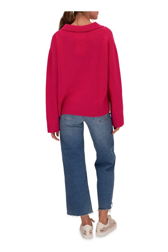 Lisa Yang - Kiki Hibiscus Cashmere Collared Sweater 