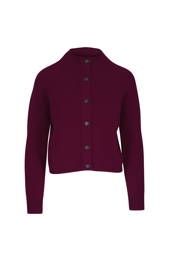 Lisa Yang Zirelle Plum Cashmere Cardigan - view 1