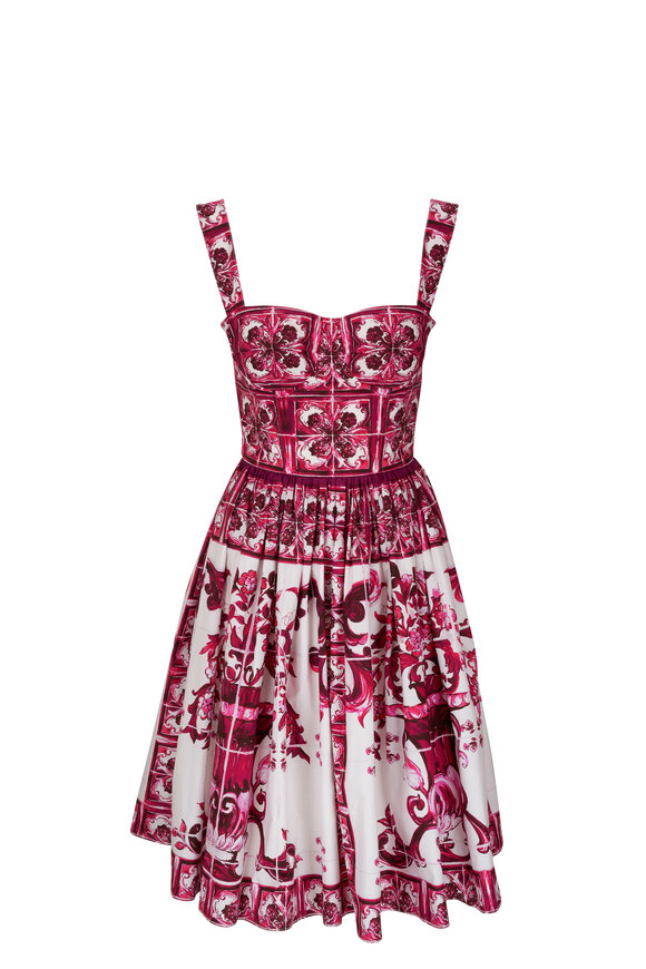 Dolce & Gabbana - Pink Maiolica Print Sundress