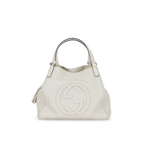 Gucci - Soho Off White Leather Shoulder Bag | Mitchell Stores
