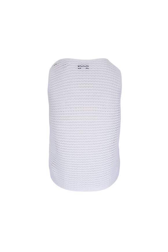 Vince Optic White Open Knit Tank - view 5