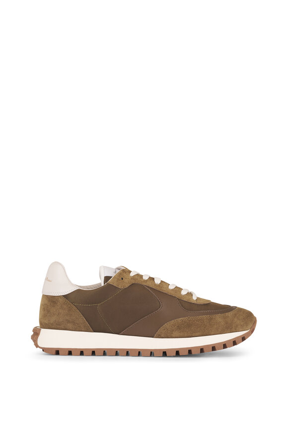 Gianvito Rossi Gravel Olive Suede & Leather Sneaker - view 2