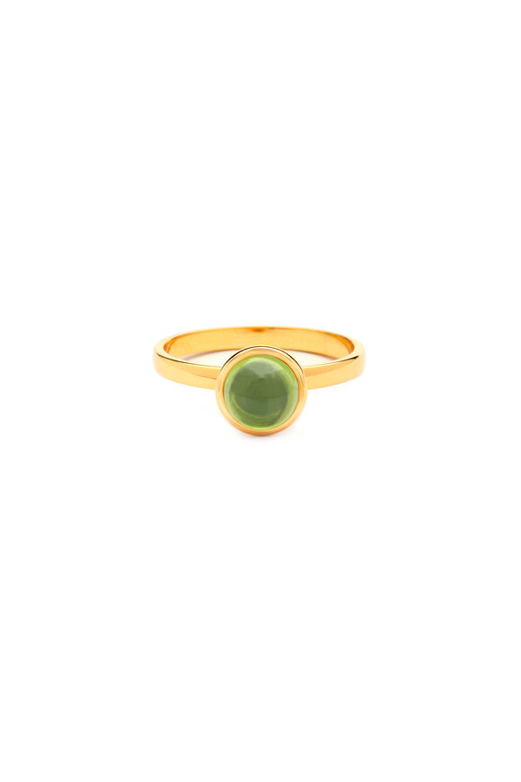 Syna - 18K Yellow Gold Peridot Stackable Ring