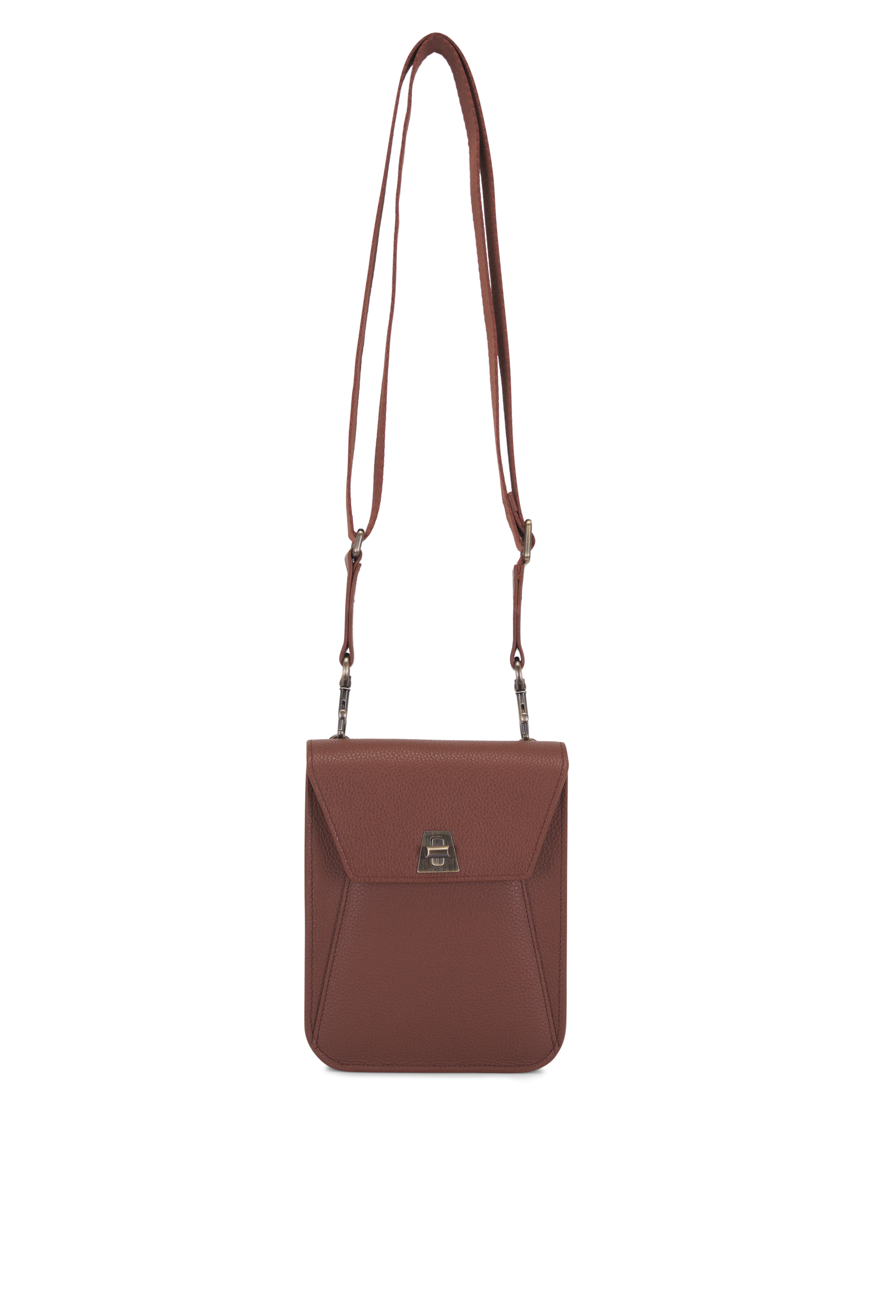Akris - Mini Anouk Caramel Leather Messenger Bag