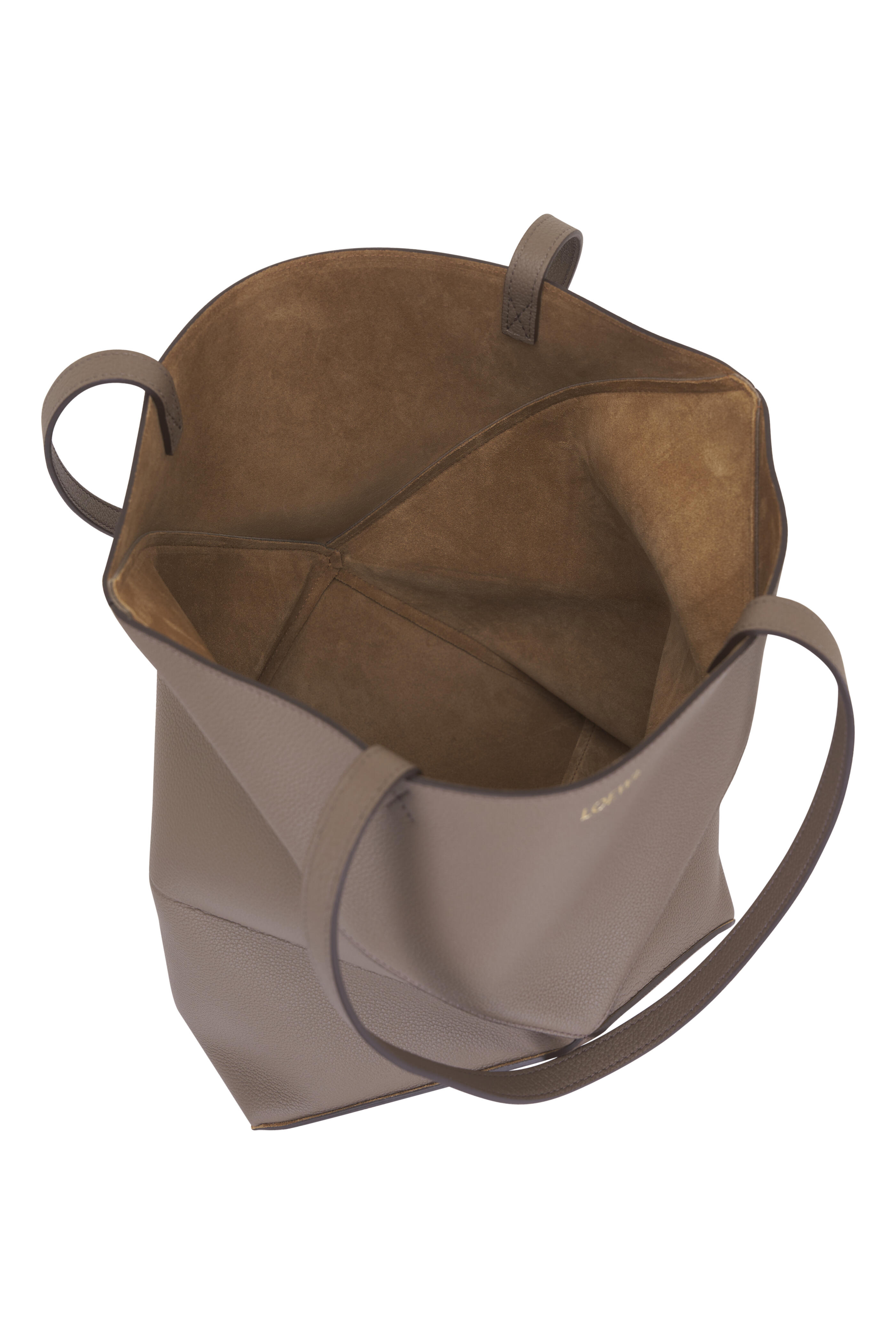 Loewe - Medium Fold Puzzle Taupe Leather Tote