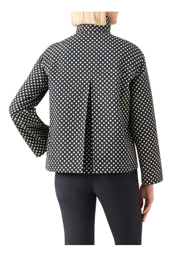 Akris Punto Black & Cream Reversible Polka Dot Jacket - view 3