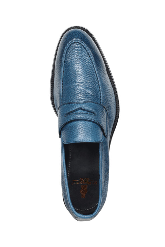 Scarpe di Bianco Aviano Cervo Indigo Leather Loafer - view 4