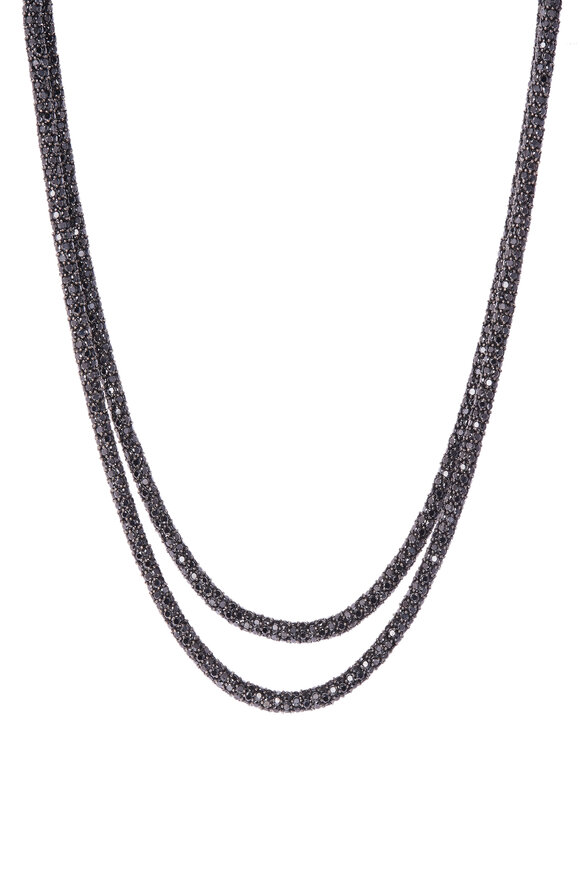 Sidney Garber - Rope 30.58CT Black Diamond Necklace