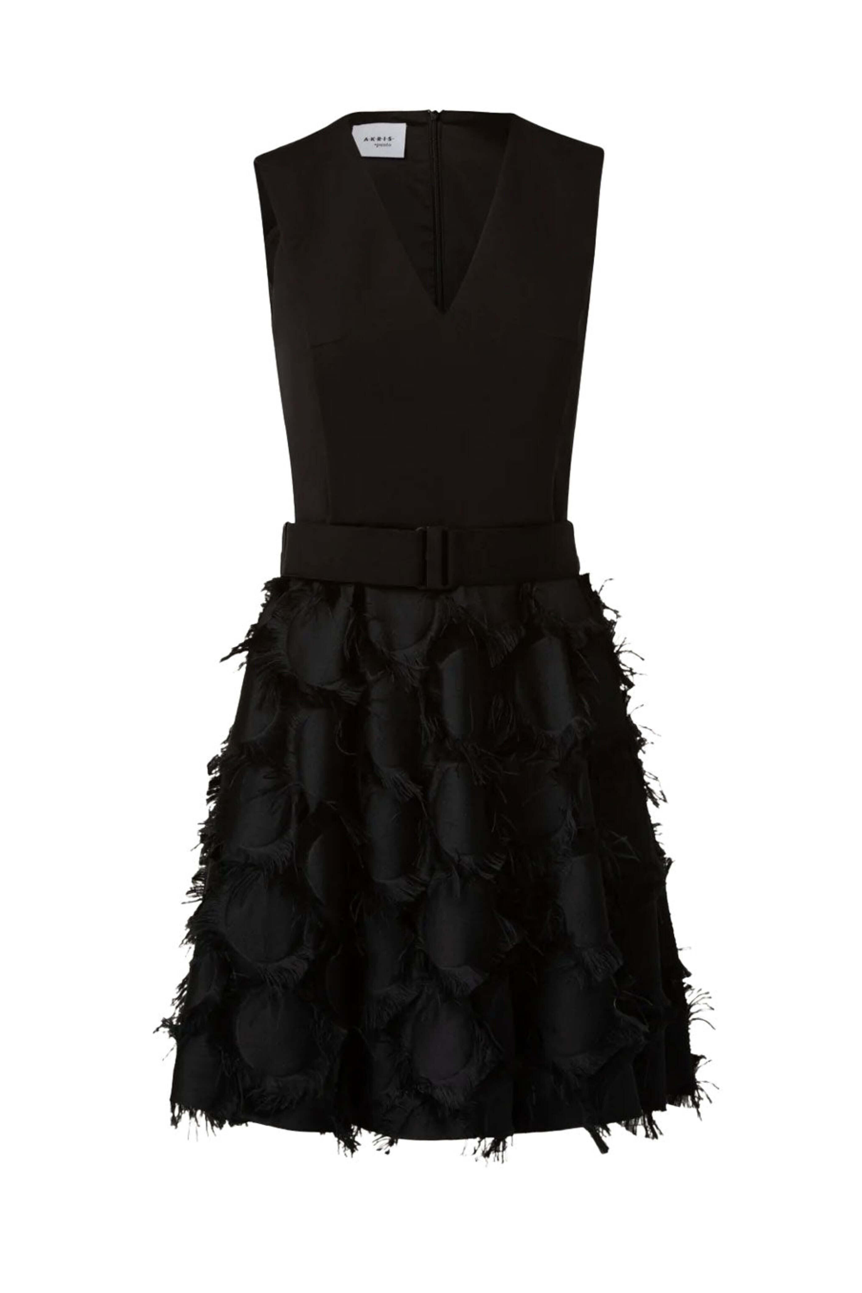 Akris Punto - Black Fringed Dot Mini Dress | Mitchell Stores Akris Punto - Black Fringed Dot Mini Dress | Mitchell Stores