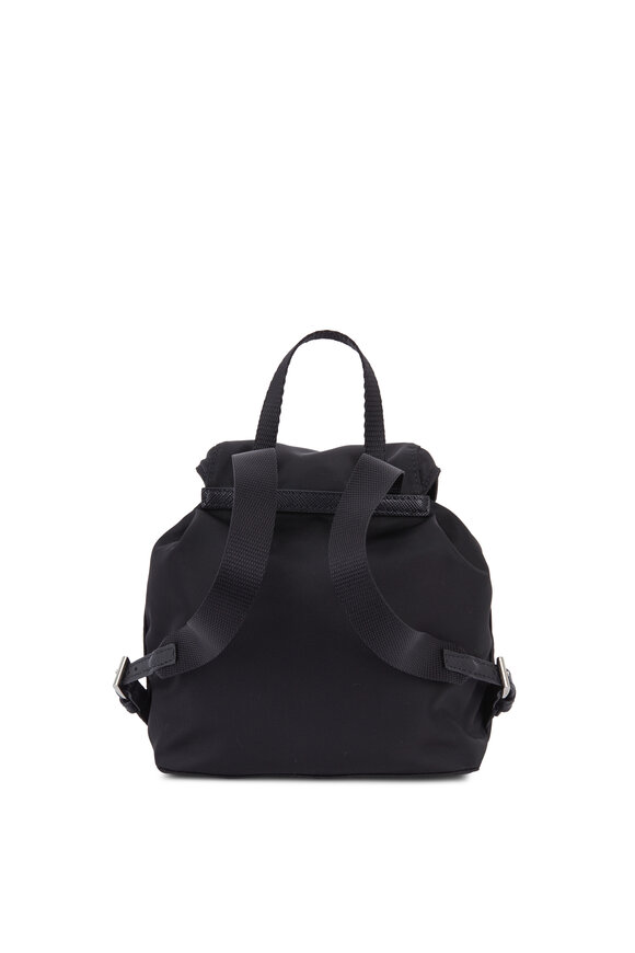 Prada - Black Nylon Mini Backpack Chain Crossbody display picture 1