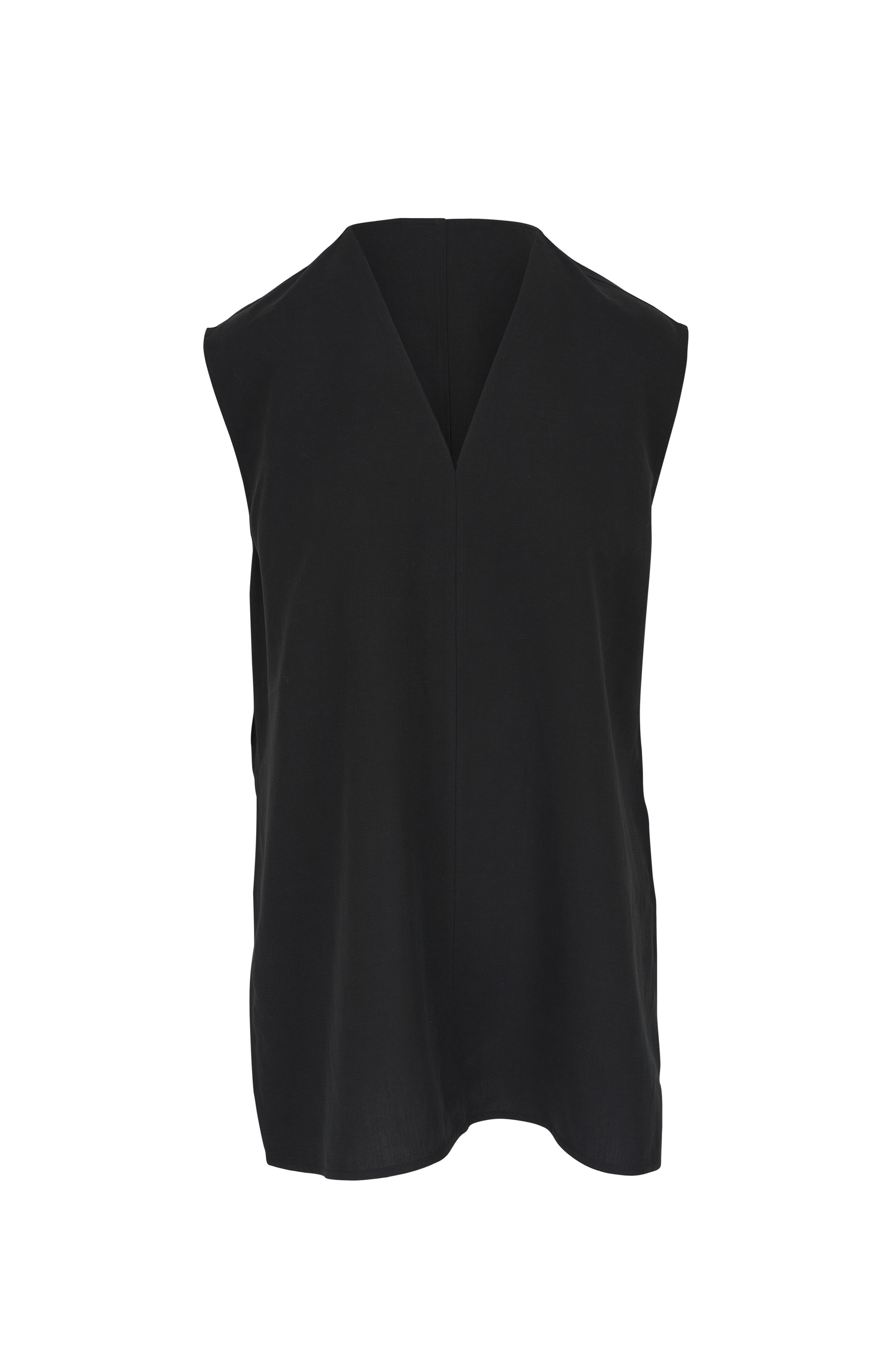 Totême - Fluid Black V-Neck Top | Mitchell Stores