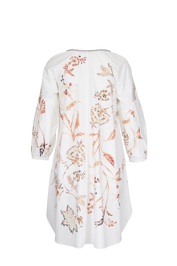 Dorothee Schumacher - White & Brown Printed Floral Dress