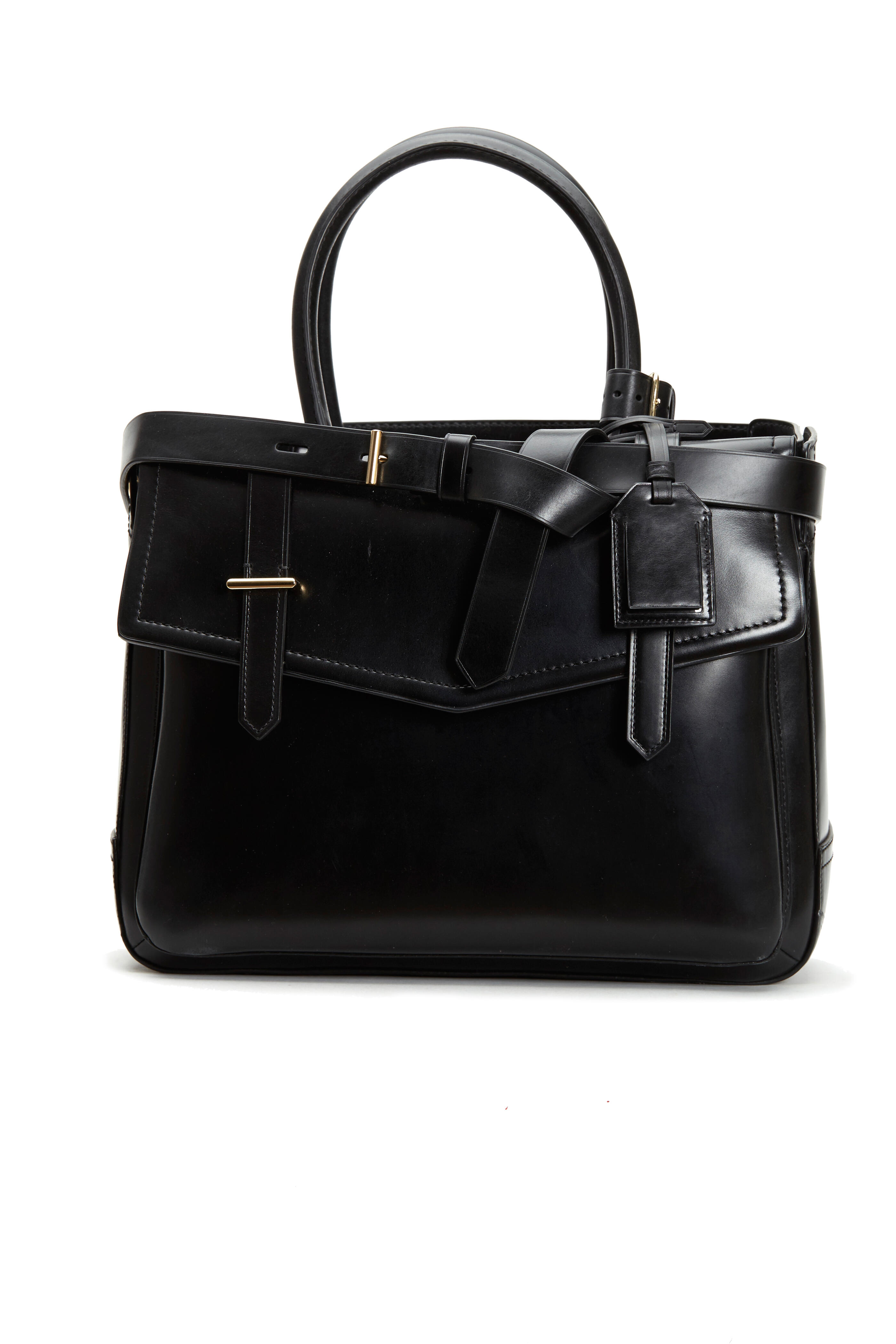 Reed Krakoff - Boxer Black Polished Leather Small Tote