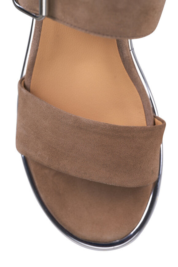 Ron White Elaria Mushroom Cashmere Suede Lug Sandal, 55mm - view 4