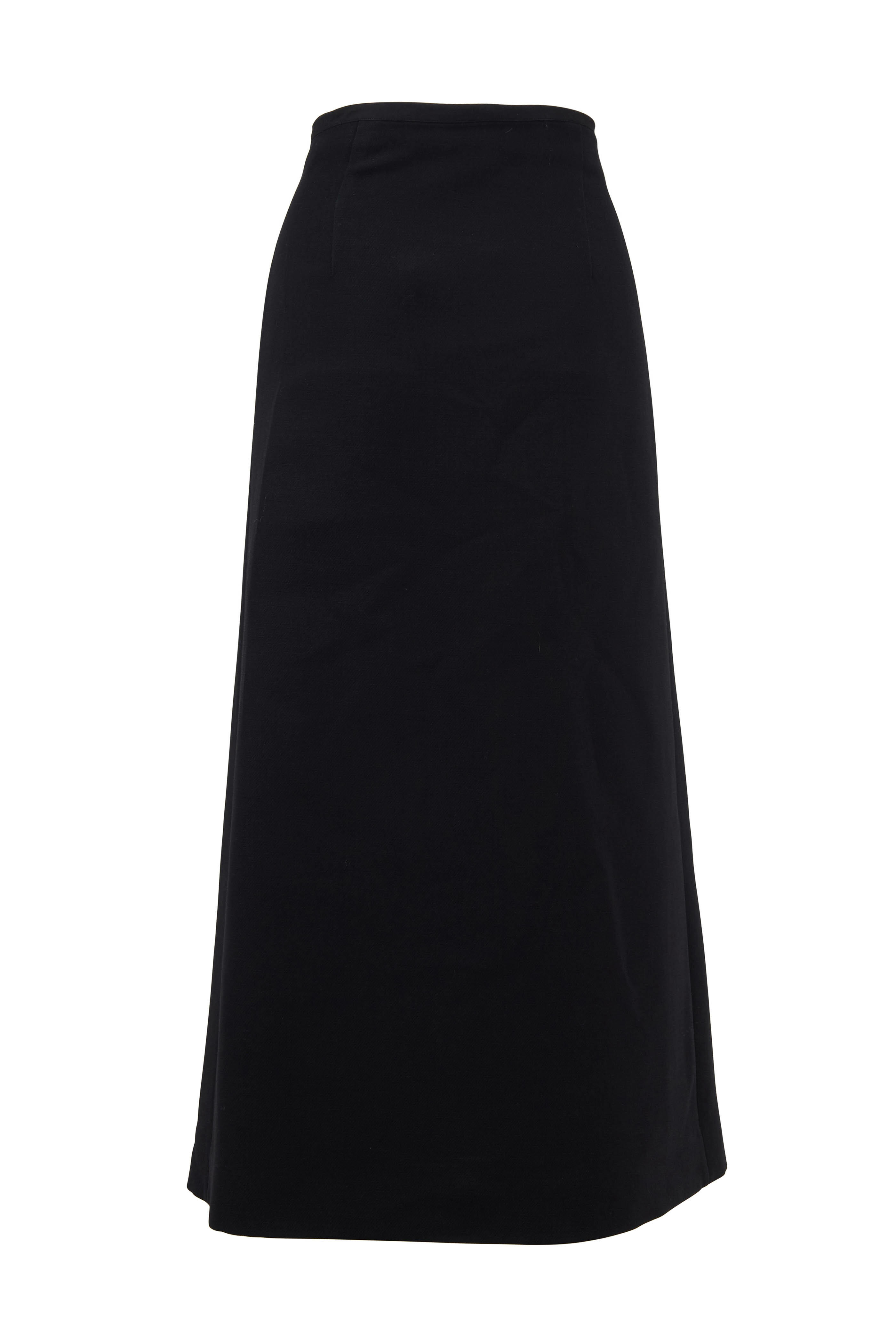 Off-White side-slit crepe midi skirt - Black