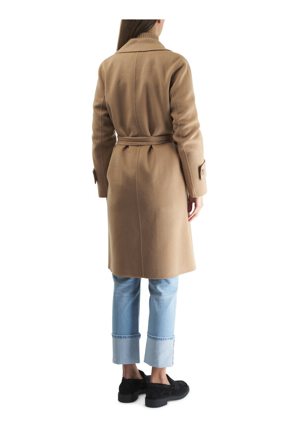 Kinross - Camel Wool & Cashmere Belted Coat