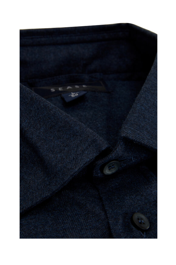 Sease - Navy Flannel Sport Shirt