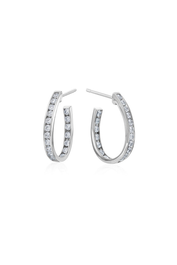 Maria Canale - Channel Diamond Hoops