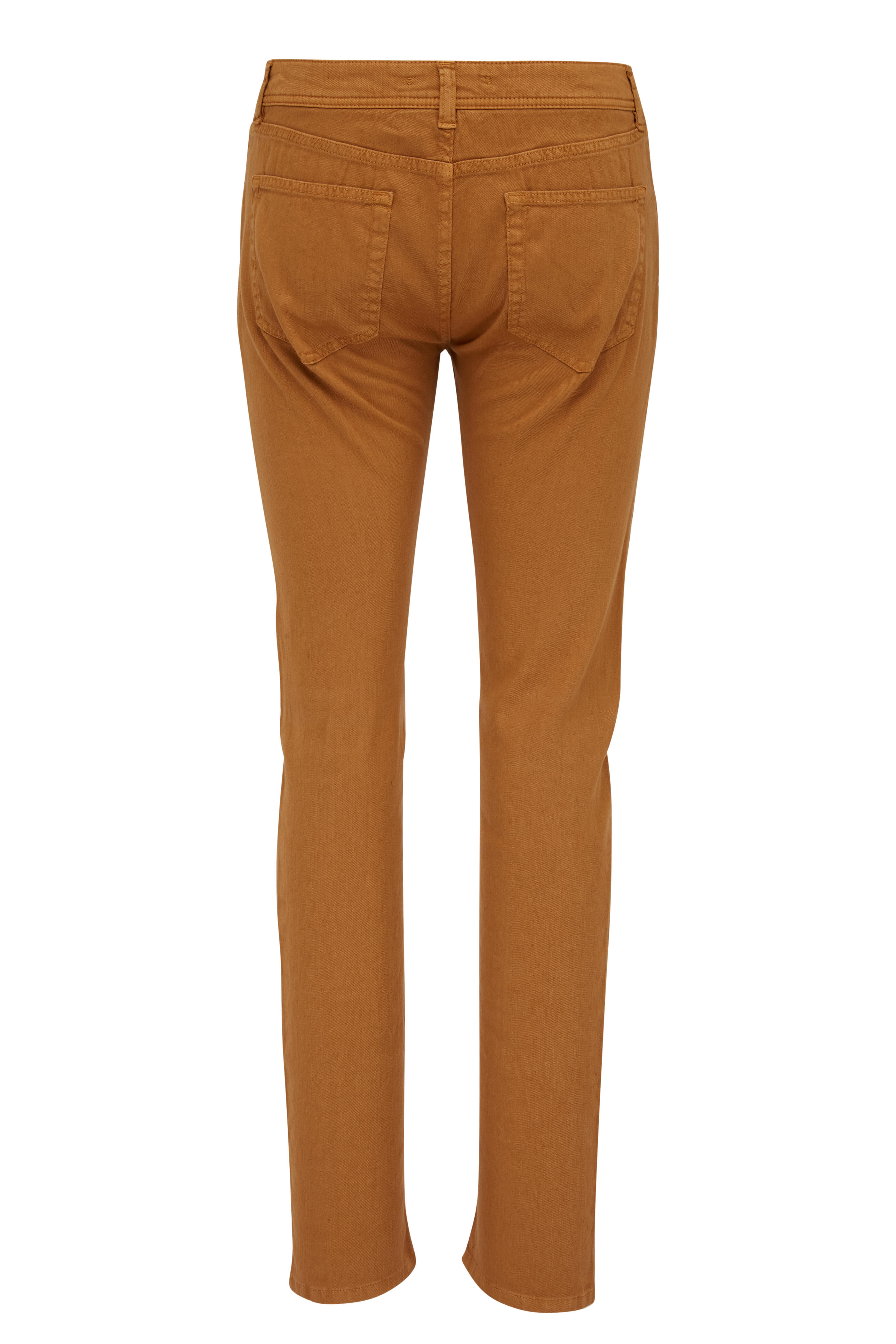 Loro Piana - Five Pocket Tan Stretch Linen & Cotton Pant