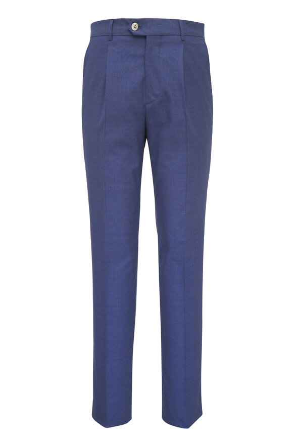 Brunello Cucinelli Royal Blue Wool Separate Suit Pant