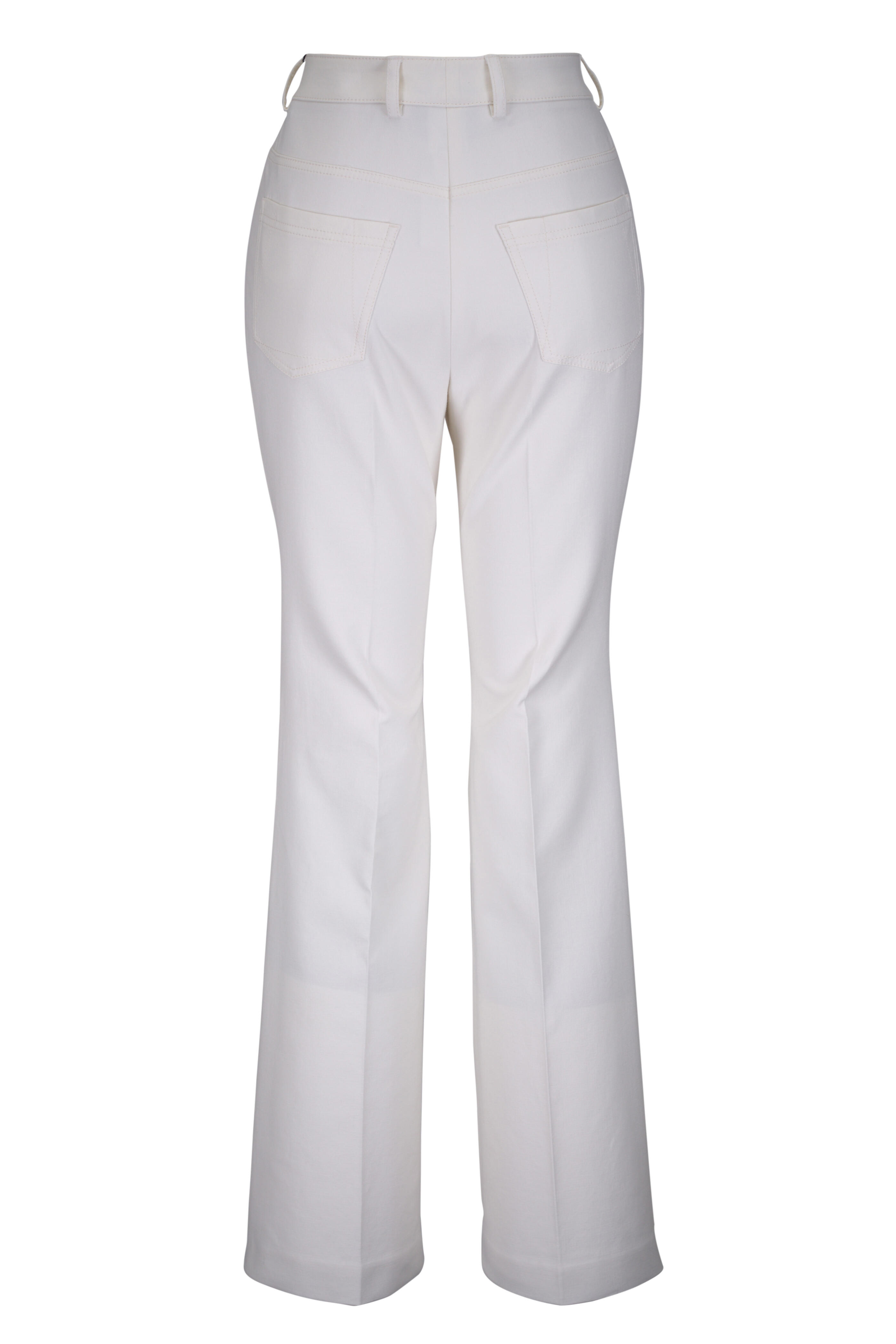 Akris - Ecru Bootcut Cotton Silk Stretch Double-Face Pants