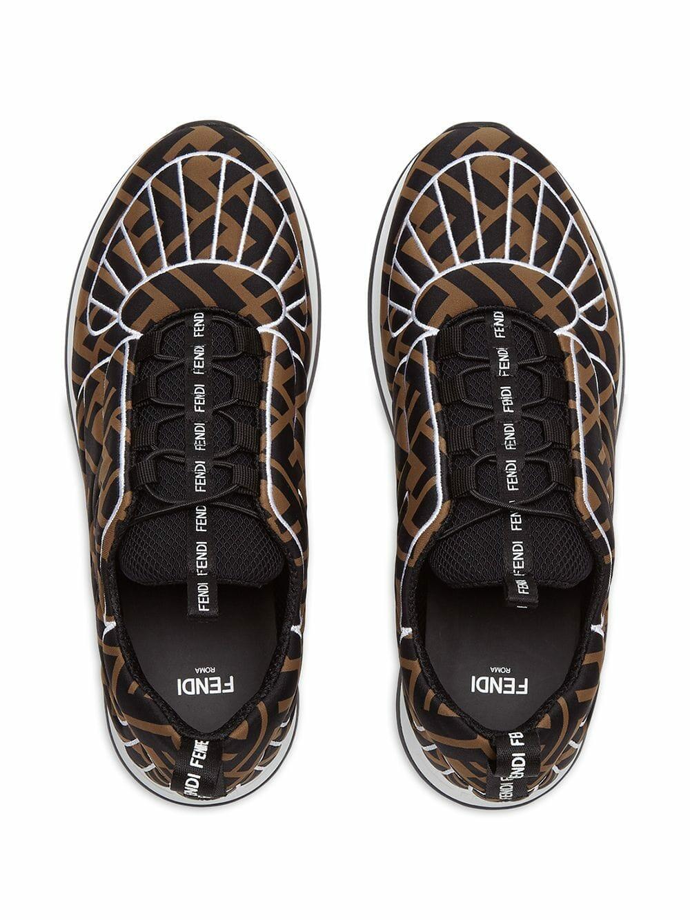 Fendi FFreedom Brown Black Slip On Sneaker Mitchell Stores