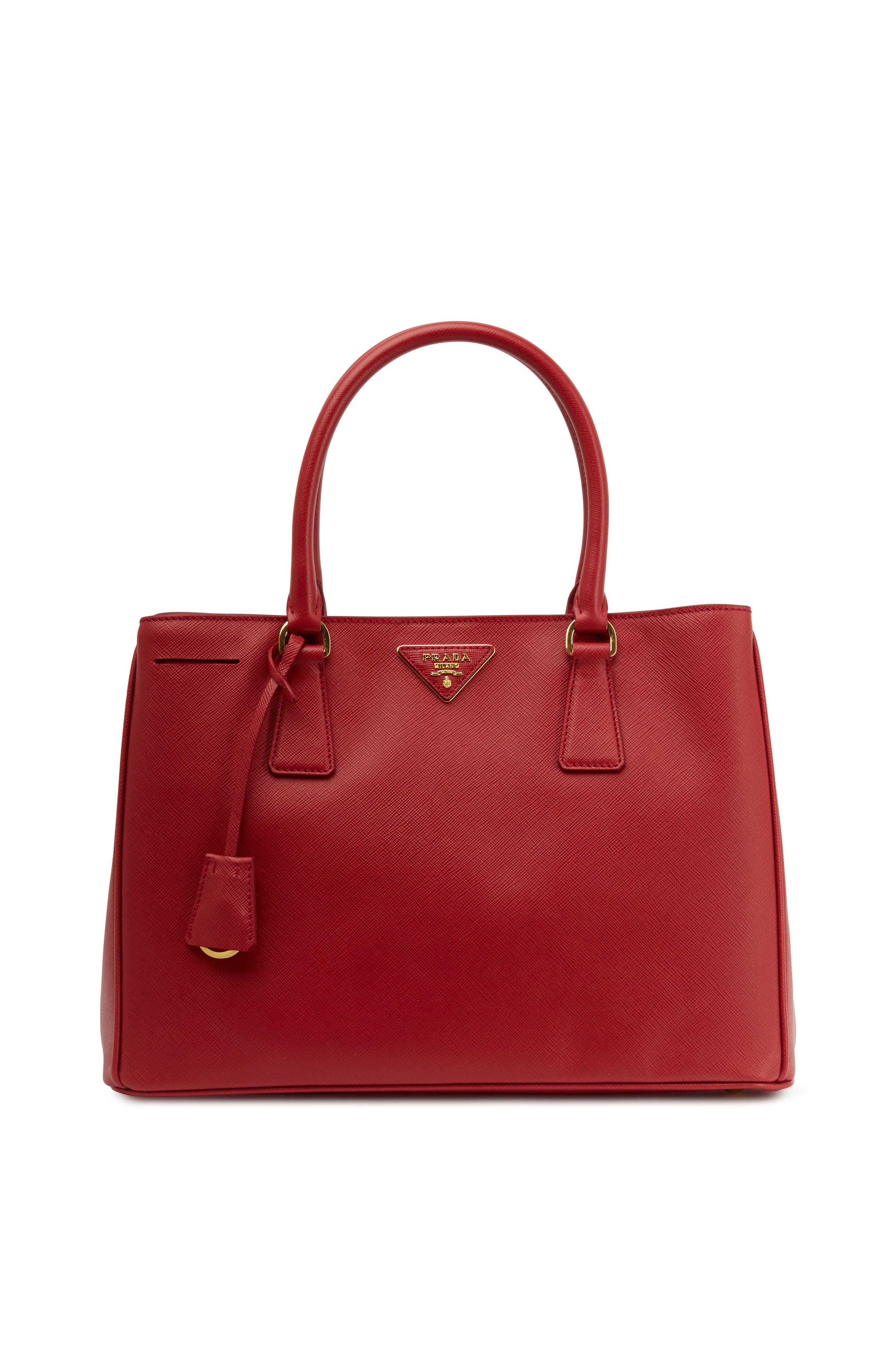 Prada - Red Saffiano Leather Small Tote