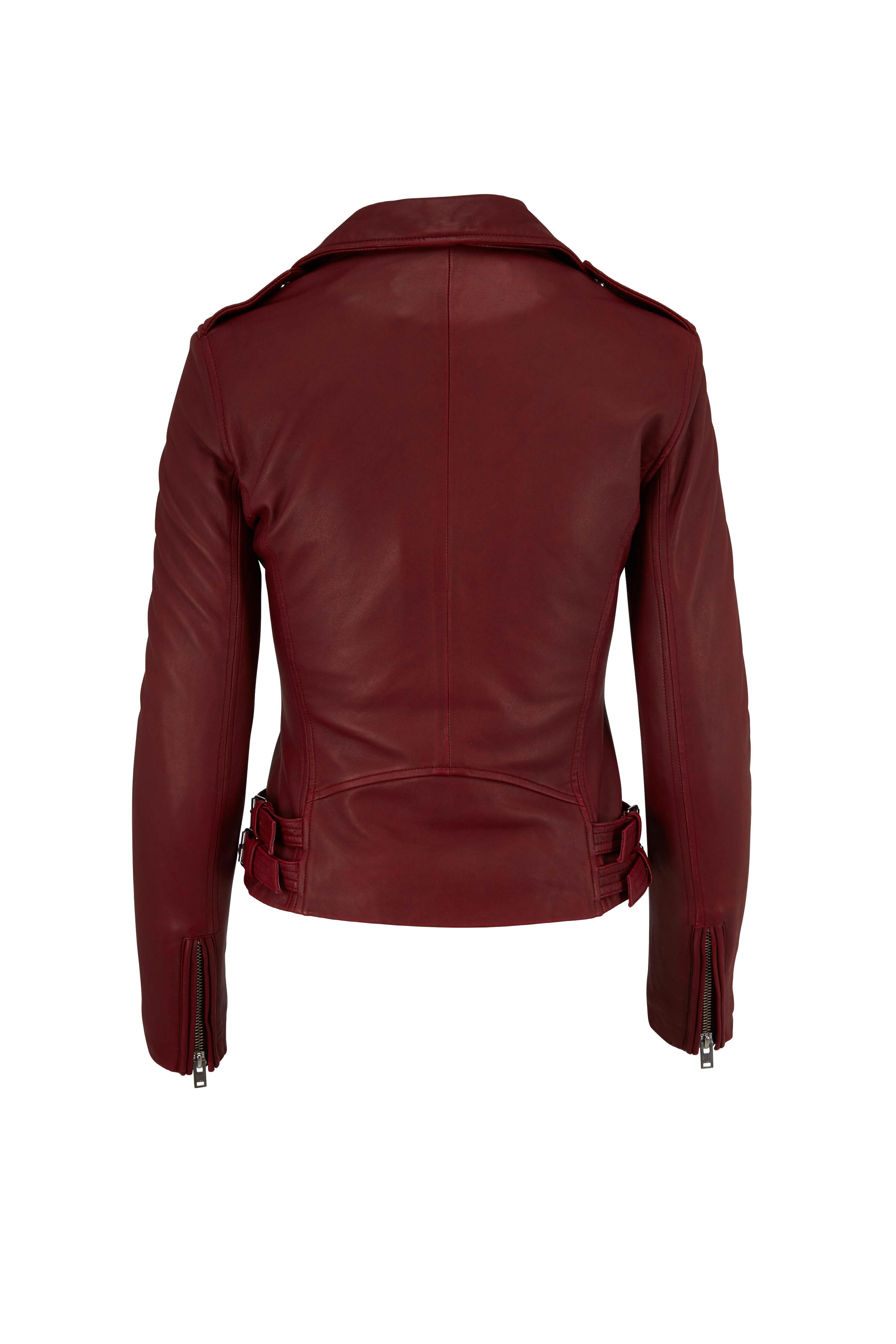 Iro burgundy leather clearance jacket