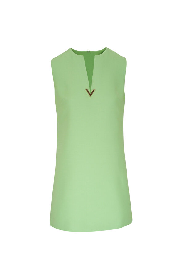 Valentino - Mint Crepe Couture Dress