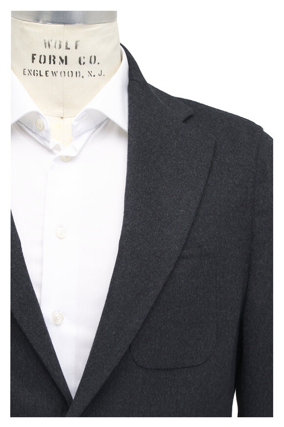Canali Charcoal Double Faced Wool Sportcoat