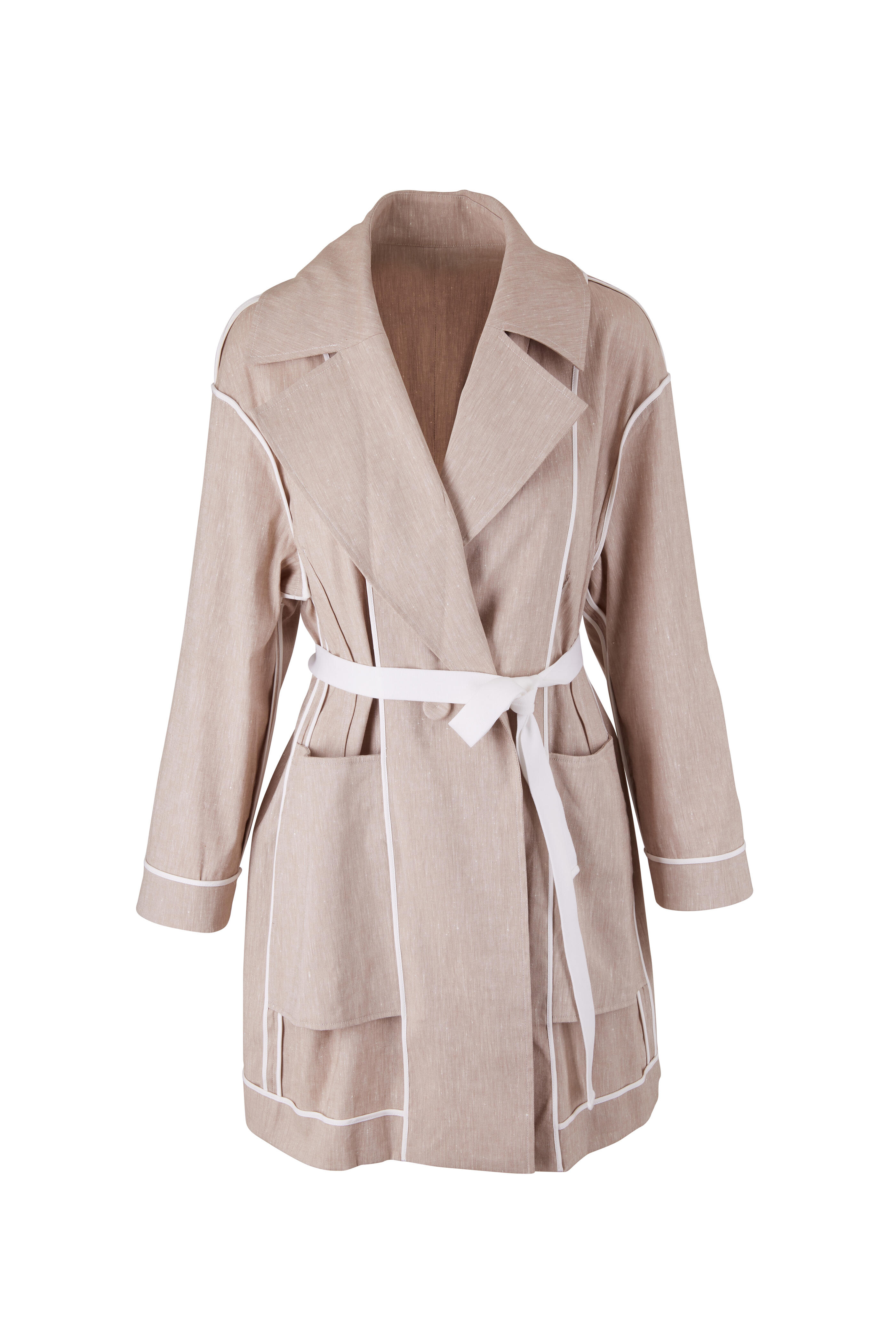 KZ_K Studio - Facets Beige Reversible Belted Coat
