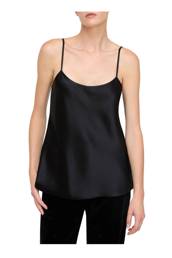 Lafayette 148 New York Noir Satin Bias Cut Camisole - view 2