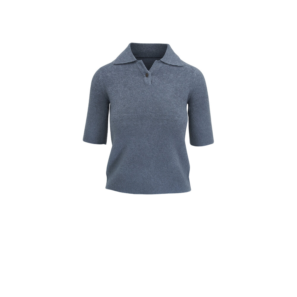 ヴィンス Vince Eyelash Polo レディース Sweaters Light Birch Stone Vince - Eyelash Light Birch Stone Polo | Mitchell Stores