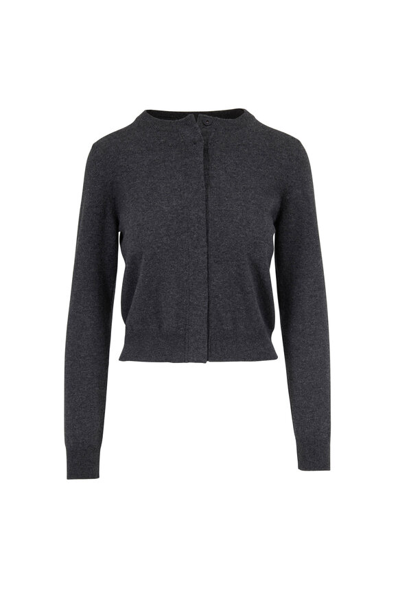 Brunello Cucinelli - Charcoal Gray Cashmere Cropped Cardigan
