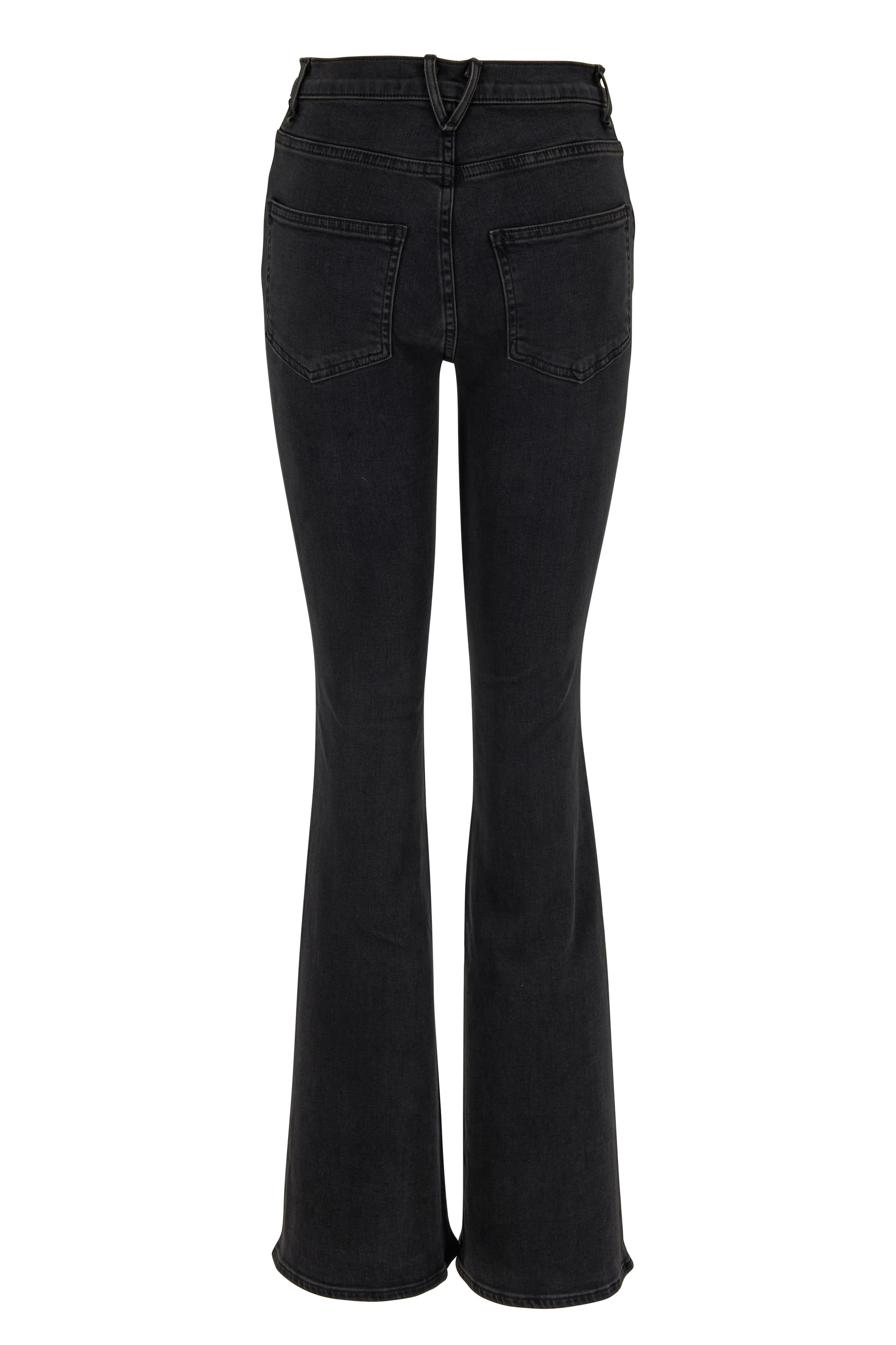 Veronica Beard - Beverly Charcoal Skinny Flare High-Rise Jean