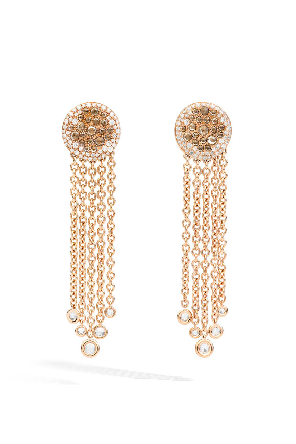 Pomellato 18k Rose Gold Diamond Sabbia Dangle Earring