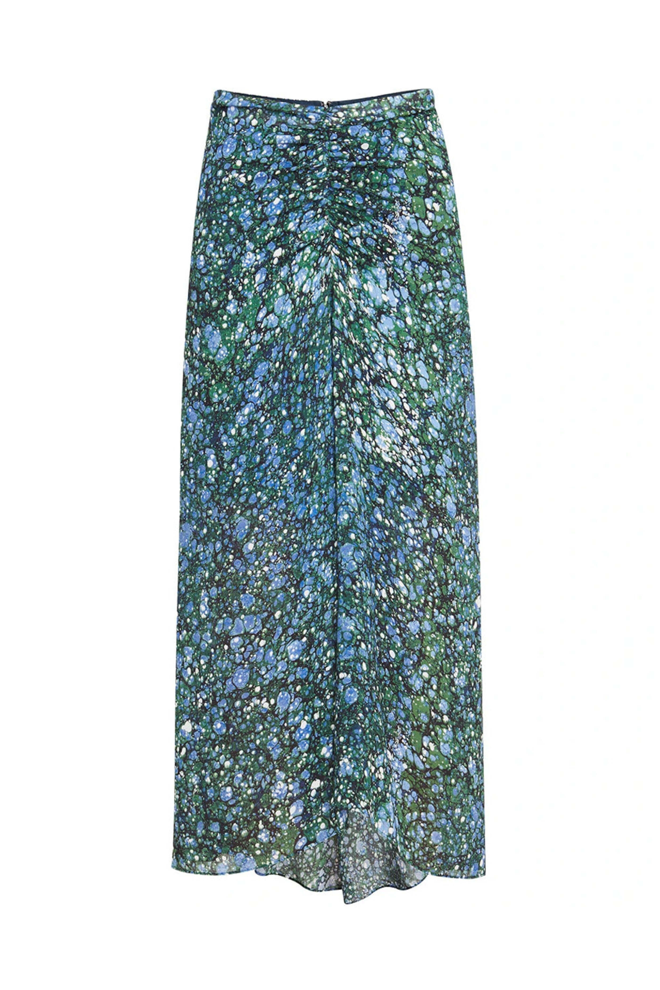 Veronica Beard - Green Multi Limani Midi Skirt