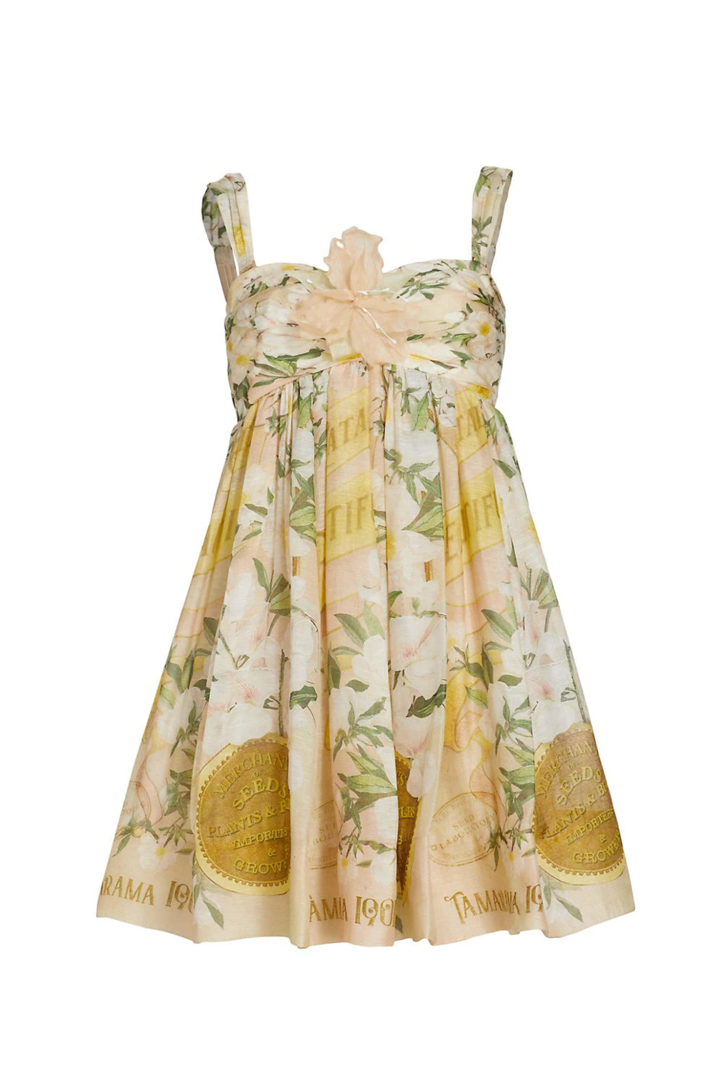 zimmermann ruched mini dress Zimmermann NATURA RUCHED MINI DRESS - 9689DS241IRS
