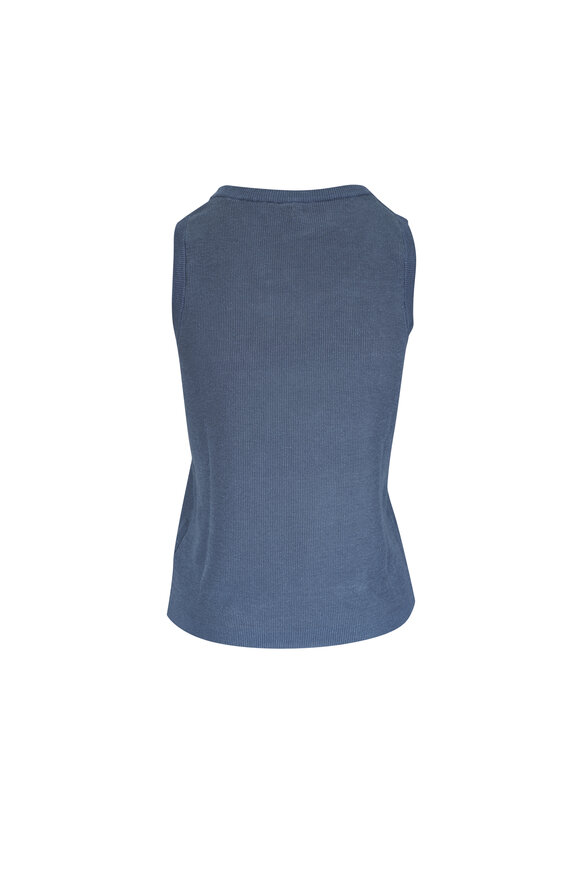 Kinross Ink Linen Ribbed Tank - view 2