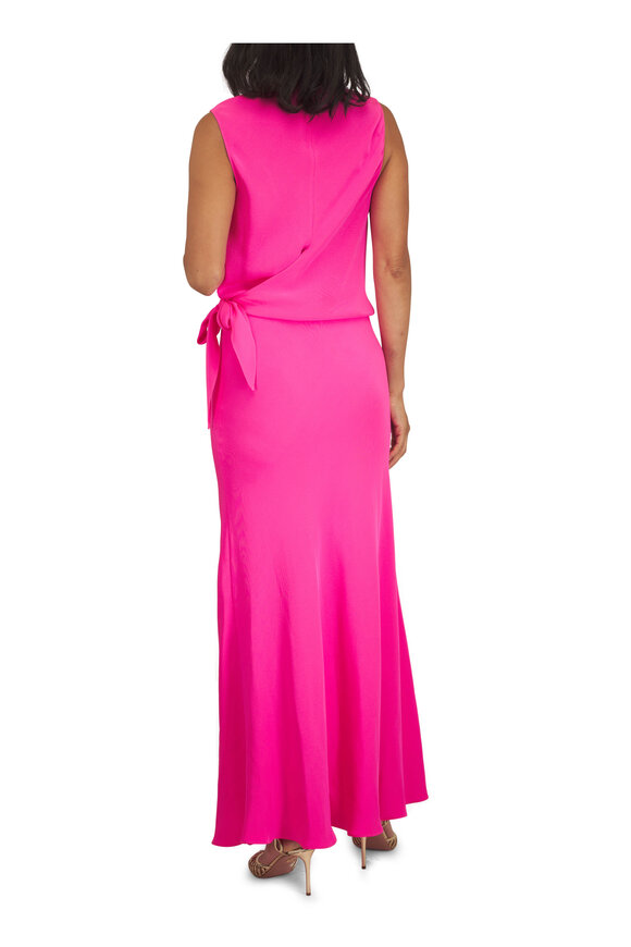 Peter Cohen Taos Hot Pink Silk Maxi Dress - view 3