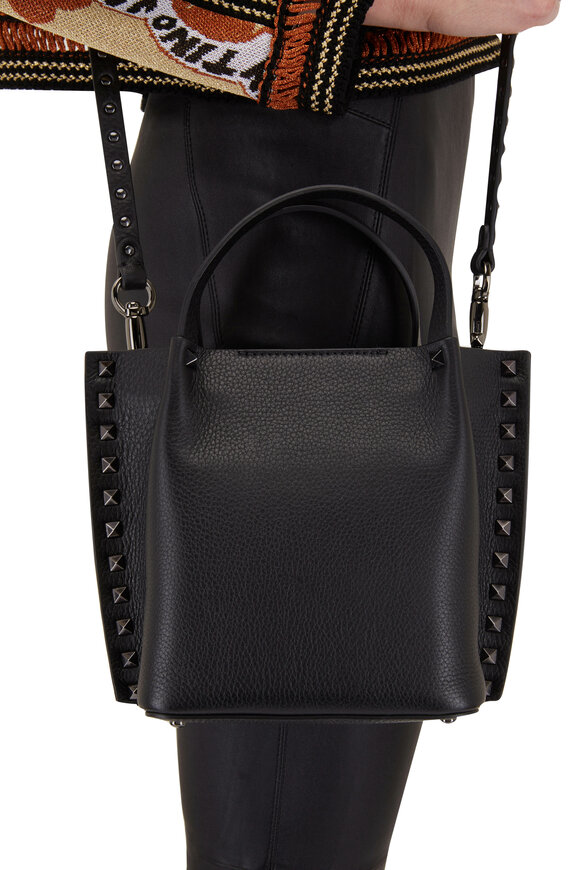 Valentino Garavani Spikeme Black Studded Leather Small Crossbody Bag –  Queen Bee of Beverly Hills
